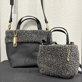 Nanette Lepore Black and Gray Crossbody Bag Set Mom and Daughter Photo 0