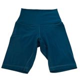 Lululemon Align Biker Shorts Womens 0 Teal Blue Nulu High Rise 6" Inseam Yoga Photo 0