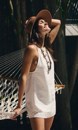 Beachside cotton linen mini dress Photo 0