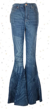 Wrangler x Lainey Wilson Blue Star Jeans Bell Bottom Flare TALL Size 28 x 34 NEW Photo 0