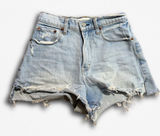 Abercrombie & Fitch Curve‎ Love High Rise Cutoff Denim Shorts Light Wash 25/0 Photo 0