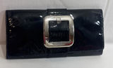 Michael Kors Buckle Black Designer Old Money Minimalist Patent Leather Clutch Photo 0