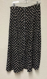 MAX STUDIO Floral Black Skirt Size Small Photo 0