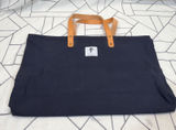 Robert Graham Tote Bag‎ Large Black Canvas Leather Trim Travel Carry Minimalist Photo 0