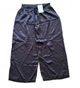PJ Harlow Jolie Capri Satin Lounge Pants Coal Gray Women's Size Large NWT Photo 0