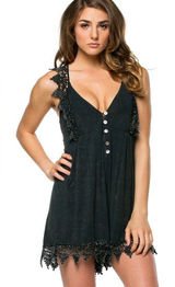 $85 NWT POL Gypsy boho romper western lace playsuit S Photo 0