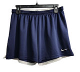Nike Women's Navy Blue Athletic‎ Shorts with White Trim Comfortable Sporty M Photo 0