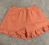 Gingham Shorts Orange Photo 0
