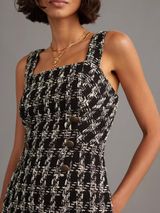 Maeve by Anthropologie Black and White Tweed Mini Dress - Size - 10 Photo 0