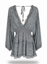 Storia Women's Twee Floral Smocked Mini Dress Coquette Size M NWT Photo 0