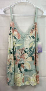 NEW Stars‎ Above women's blue floral lace v-neck adjustable pajama tank top M Photo 0