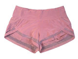 Lululemon Time to Sweat Short Women 6 Pink Good Scalloped Mesh‎ Running Athletic Photo 0