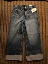 Free Assembly Wide-Leg Blue Denim Jeans Photo 0