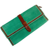 Madewell 1937 Accessories Green Suede Snakeskin Leather Wristlet Clutch Wallet Photo 0