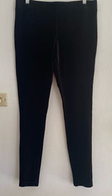 Express Velvet Leggings Full Length Size Medium Black 32" Inseam Photo 0