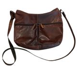 Jack Georges Voyager Uptown Hand Stained Leather Hobo Bag Adjustable Strap. EUC Photo 0