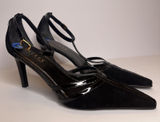 Vintage Y2K Lauren Ralph Lauren Winona Heels 7.5B Black T Strap Pointed Toe Photo 0