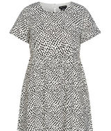 City Chic Billie Spot Mini Dress Black White Dalmatian Print Plus Size‎ 20 NWT Photo 0