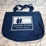 Tahoe Fund Tote‎ Bag Large Blue Canvas Lake Tahoe The Inn at Boatworks Zippered Photo 0