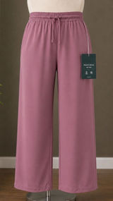 We Wander Women Pink Moisture Wicking Wide Leg Pants UPF 40 Small Hiking Travel Photo 0