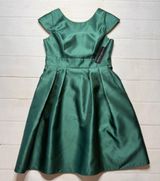 NWT - Alfred Sung - Women’s Hunter Green Cap Sleeve Cocktail Dress - Size 12 Photo 0
