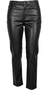 Abercrombie & Fitch 14R Black Vegan Leather Curve 90s Straight Ultra High Rise Photo 0