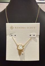Kendra Scott | Gold Plated Vanilla Pearl Ice Cream Cone Pendant Necklace Photo 0