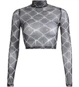 Women Mesh Tee Shirt Femme Long Sleeve Top Photo 0