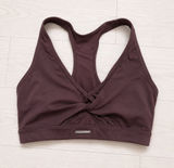 Gymshark x Whitney Simmons Twist Front Sports Bra Racerback Small Brown Photo 0