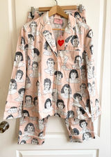 NWT CJW Women Famous Artist Pajama Set Women’s Faces Print Photo 0