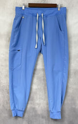 FIGS Zamora Jogger Scrub Pants Women Medium Blue Stretch Minimal Healthcare Photo 0