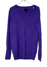 J.Crew Womens Italian Cashmere V-Neck Sweater Purple Relaxed Fit M 29660 Photo 0