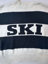 Sincerely Jules Womens SKI Graphic‎ Knit Sweater White Black Medium ST21841 Photo 0
