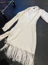 Pretty Little Thing White Fringe Dress Photo 0