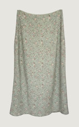 Brandy Melville Sage Green Floral Midi Skirt Side Slit Ditsy Flower MLA308L Photo 0