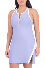 Sage Collective Womens Small Periwinkle Blue‎ Half Zip Racerback Tennis Dress S Photo 0