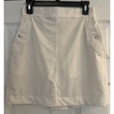 Athleta Skirt Sz 6 Vienna Cargo White Mesh Shorts Golf Tennis Pickleball Biking‎ Photo 0