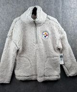 NFL Team Apparrel Pittsburgh Steelers Women's Sherpa Quarter-Zip Pullover Jacket Photo 0