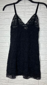 Victoria's Secret black sheer lace lingerie slip dress women's size small sexy‎ Photo 0