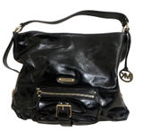 Michael Kors Black Patent Leather‎ Satchel Shoulder Bag Designer Purse EUC Photo 0