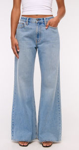 Abercrombie & Fitch Curve Love Baggy Bootcut Jeans Photo 0
