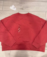 NWT Lacoste Organic Cotton Blend Crewneck Sweatshirt Pink Red SF5614 Size 12 44 Photo 0