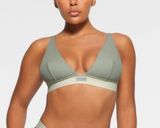 SKIMS Cotton Rib Plunge Bralette M Photo 0