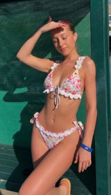 Strawberry milk mob floral lace bikini bottoms Photo 0