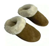 ASOS Design Unisex Sheepskin Slippers Brown Size 7-8 Winter Casual Photo 0