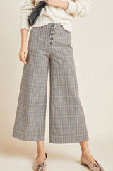Anthropologie Roma Plaid Chenille Trousers 4 Photo 0