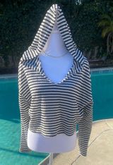 Black & White Striped Sweater Photo 0