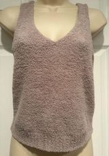 UGG Dulcie Tank Top Fuzzy Soft Cozy Lounge Beige M NWT‎ Rtw Plush Photo 0