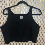 Victoria’s Secret PINK Black crop top tank shirt size XXL Photo 0
