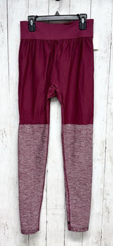 Gymshark Pants Women Waist 25" XS/Small Maroon Colorblock Compression Leggings Photo 0